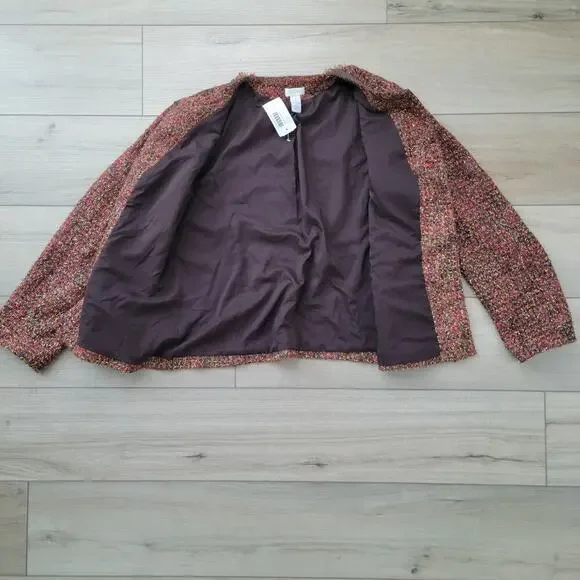 Chico's Rainbow Shine Vikey Wool Blend Multicolor Blazer Jacket Women Sz 2 / L - Picture 15 of 16